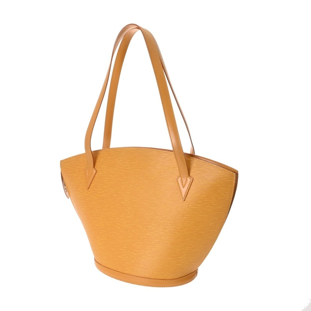 Louis Vuitton Leather Epi Shopping Saint Shoulder Jacques Tassili Bag Yellow